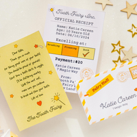 Thumbnail for Tooth Fairy Letter Set - Personalised (Yellow)